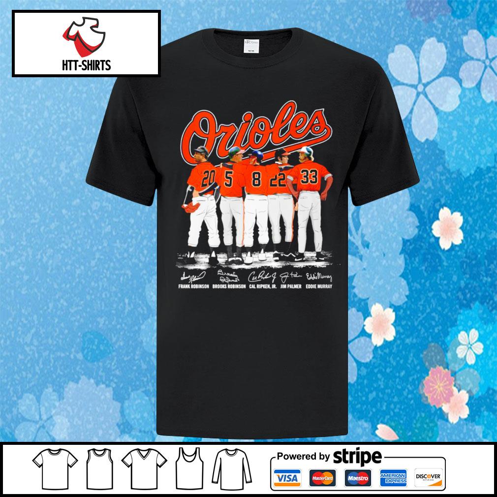 Baltimore Orioles Frank and Brooks and Cal Ripken and Jim Palmer and Eddie  murray signature shirt, hoodie, sweater, long sleeve and tank top