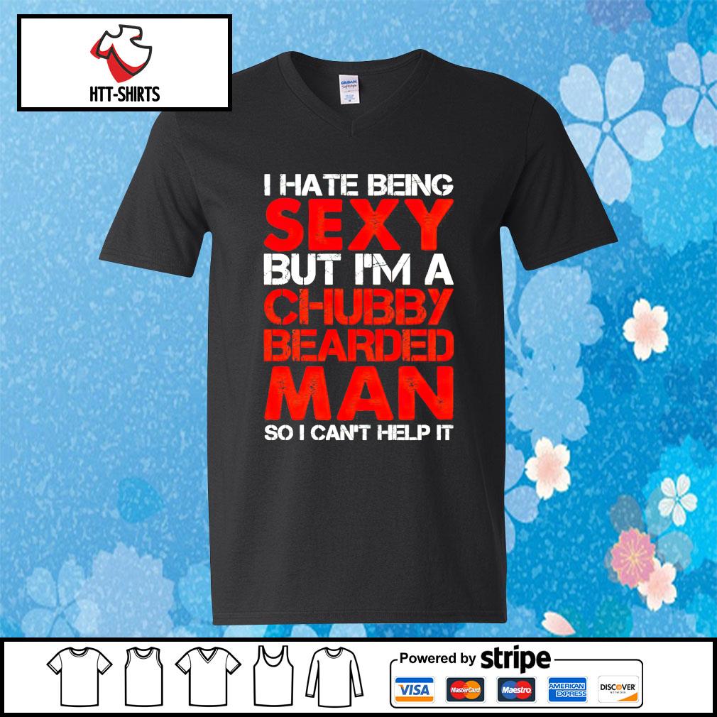 chubby bearded man t shirt