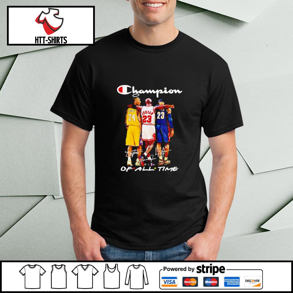 Champion Lebron James Kobe Bryant Michael Jordan Signatures Shirt