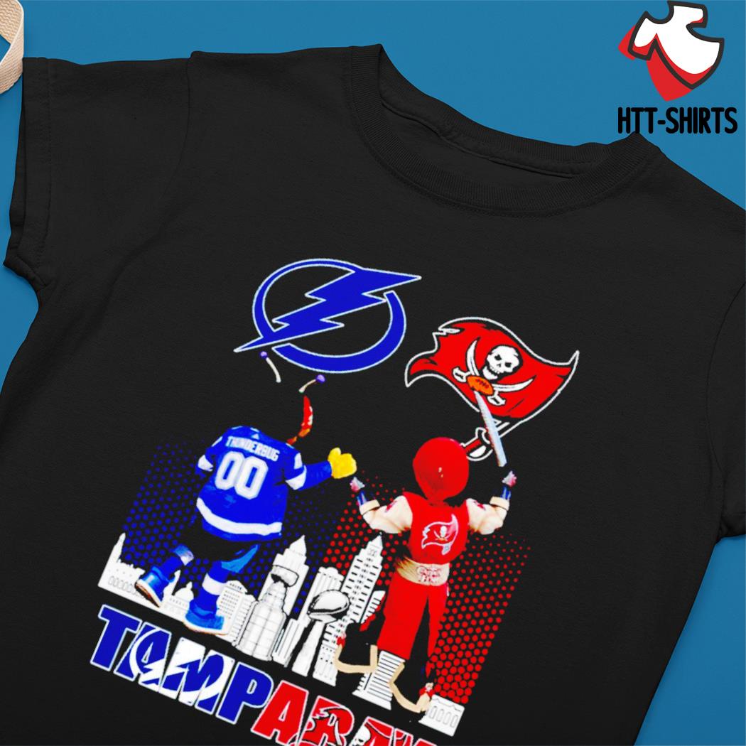 Tampa Bay Buccaneers and Tampa Bay Lightning Mascot shirt, hoodie