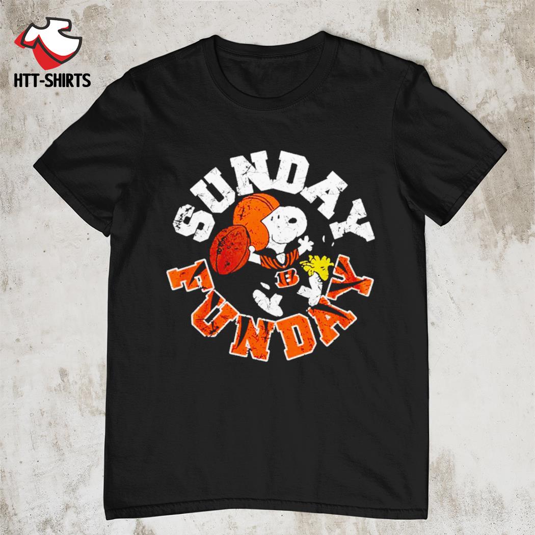 Snoopy and Woodstock sunday funday Cincinnati Bengals shirt, hoodie,  sweater, long sleeve and tank top