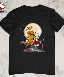 Calvin and Hobbes more friends gazing at the moon shirt