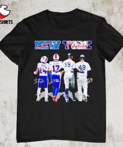 New York sport Diggs And Allen and Aaron Judge and Anthony Rizzo signatures shirt