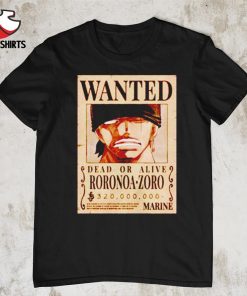 Roronoa Zoro Wanted Poster One Piece shirt