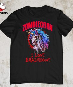 Zombiecorn i love brainbows Halloween shirt