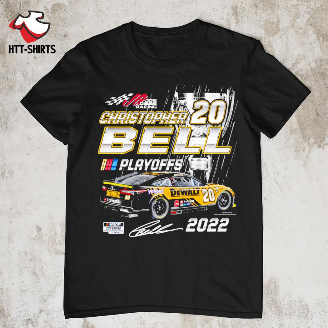 Christopher Bell Joe Gibbs Racing Team Collection Black 2022 NASCAR Cup  Series Playoffs signature shirt, hoodie, sweater, long sleeve and tank top