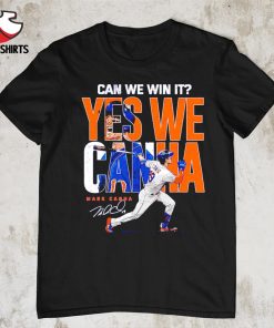 Mark Canha yes we can win it MLBPA signature shirt