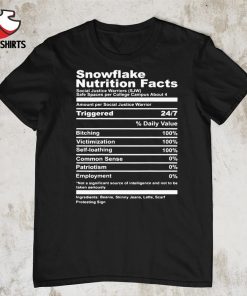 Snowflake nutrition facts shirt