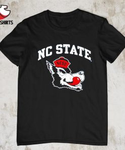 Official NC State Wolfpack Arched NC State Over Slobbering Wolf shirt