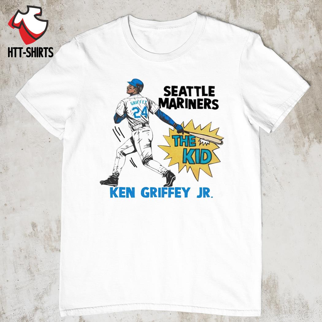 Ken Griffey Jr. 24 Vintage Seattle Mariners Button Up White Baseball Jersey