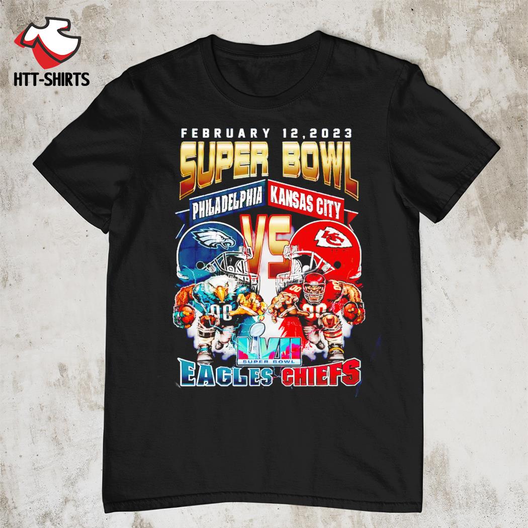 Philadelphia Eagles vs Kansas City Chiefs February 12 2023 Super Bowl shirt