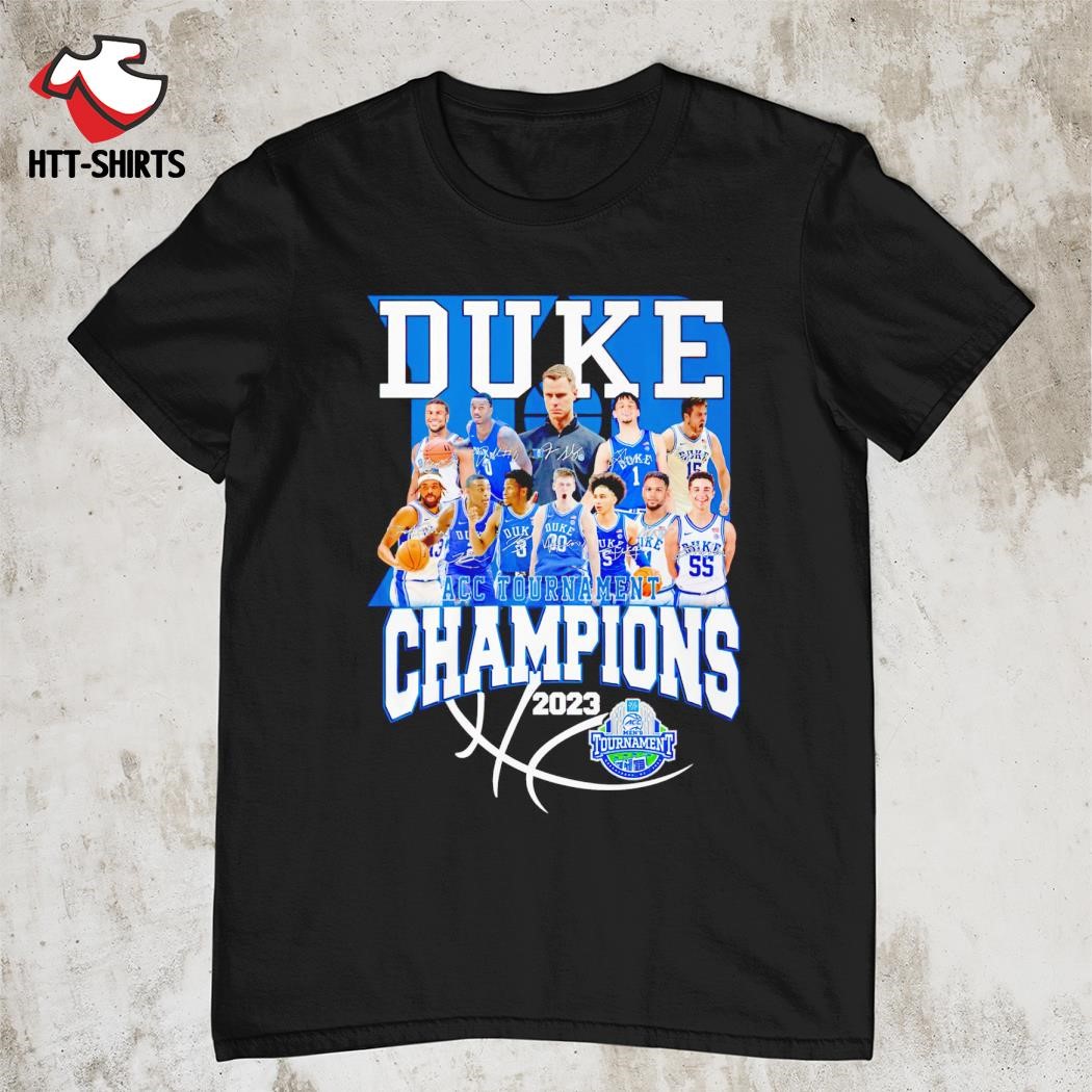 Best duke Blue Devils ACC Tournament Champions 2023 signatures shirt