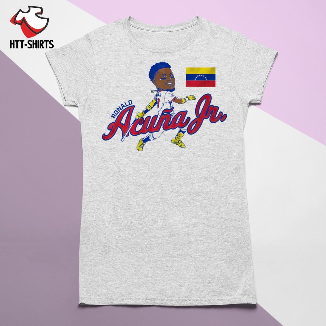 Men' atlanta Braves Ronald Acuña Jr Venezuela Caricature shirt, hoodie,  sweater, long sleeve and tank top