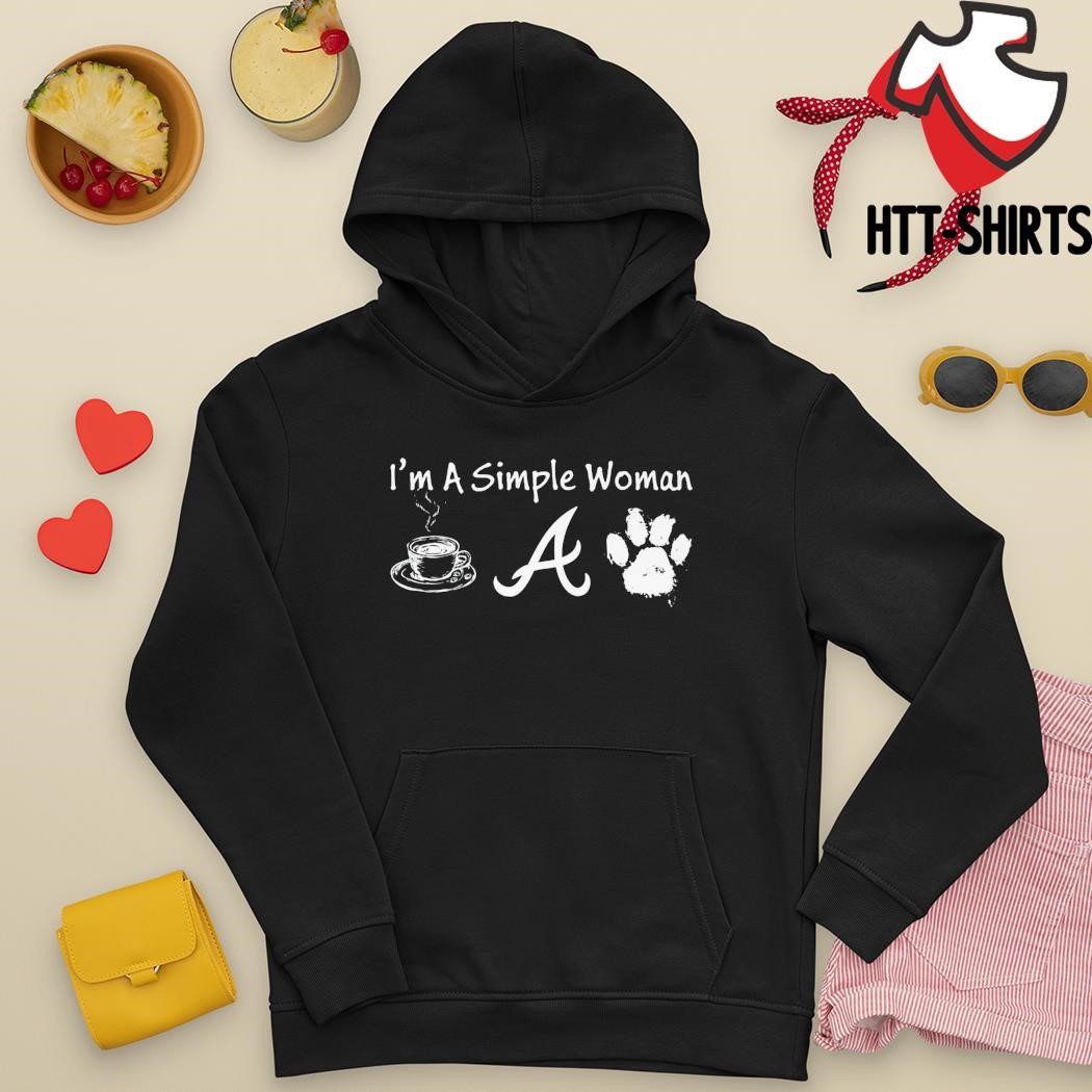 Official i'm A Simple Woman Coffee Dog And Atlanta Braves Shirt, hoodie,  sweater, long sleeve and tank top