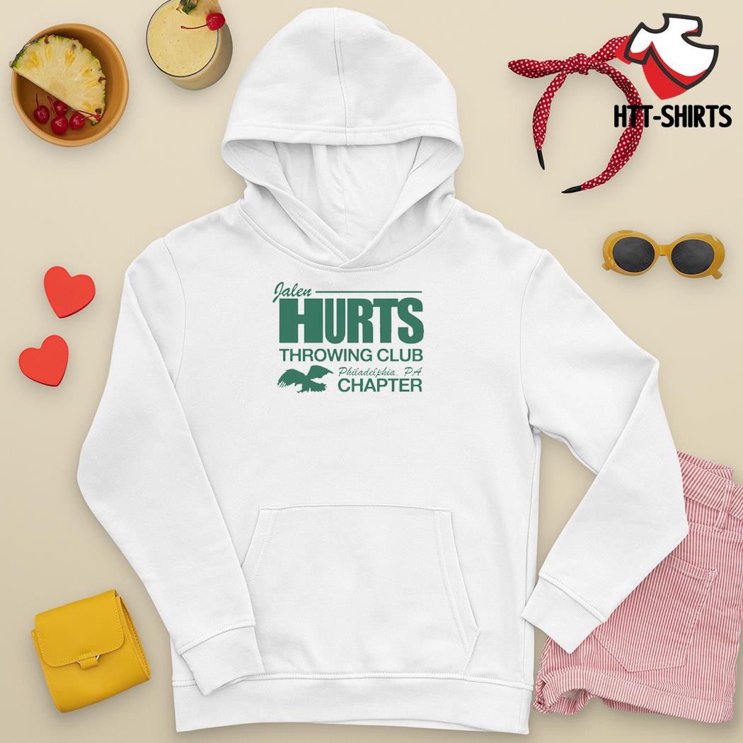 Jalen Hurts Throwing Club Philadelphia, PA Chapter Hoodie, Custom prints  store