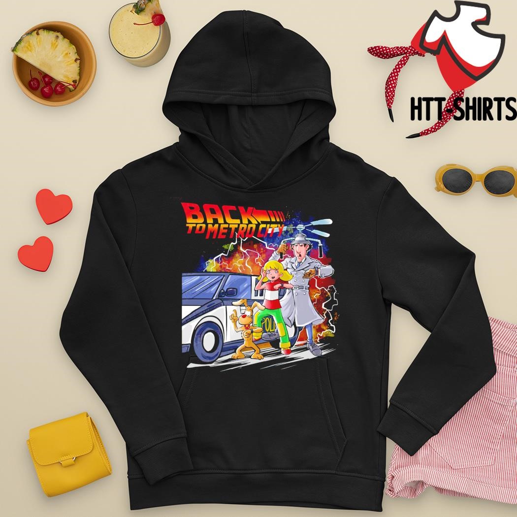 Official back to metro city inspector gadget in the style of back to the future  shirt, hoodie, sweater, long sleeve and tank top