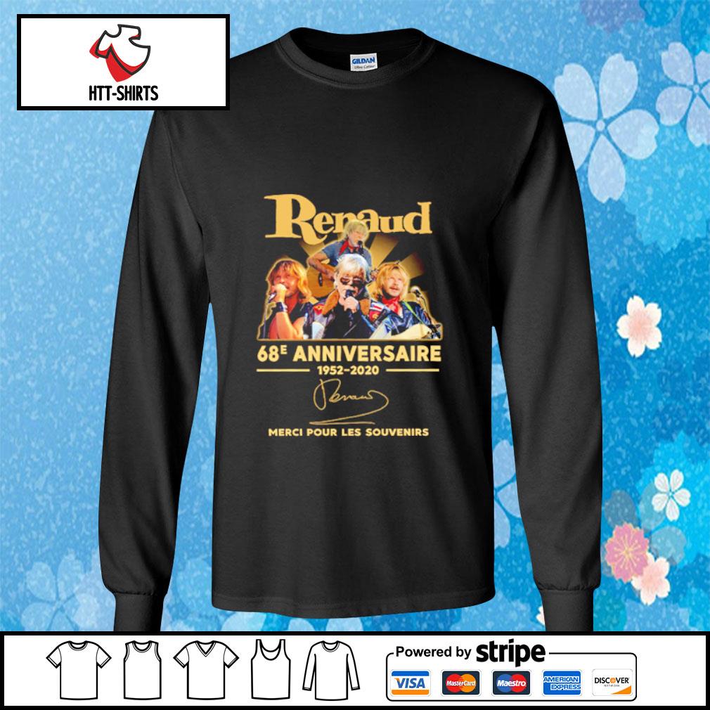 Renaud 68 Anniversaire 1952 Merci Pour Les Souvenirs Shirt Hoodie Sweater Long Sleeve And Tank Top